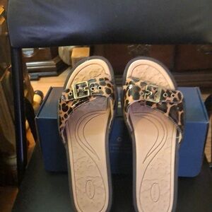 Dr Scholl,s leopard print sandals
